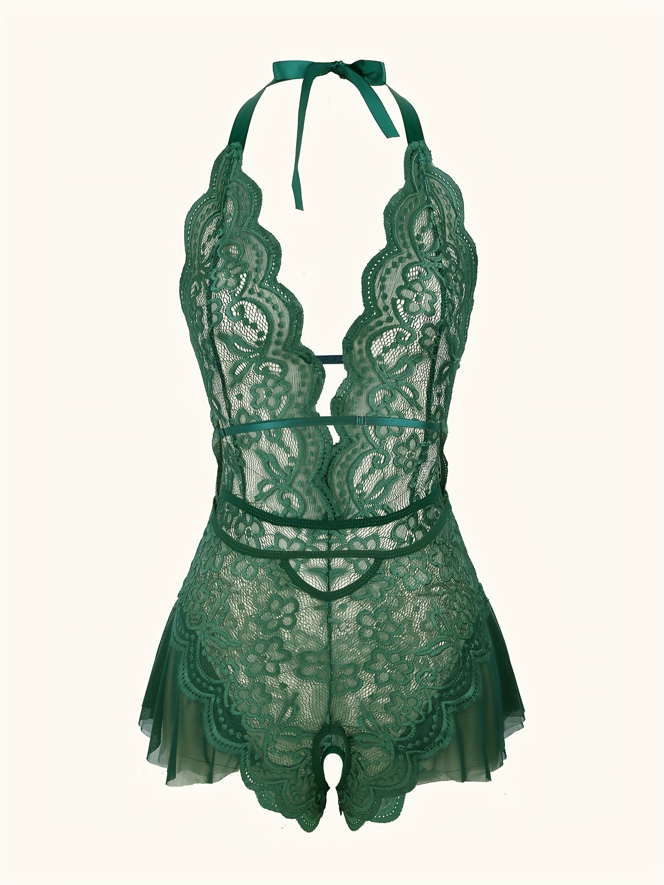 LÉA LACE HALTER BODYSUIT