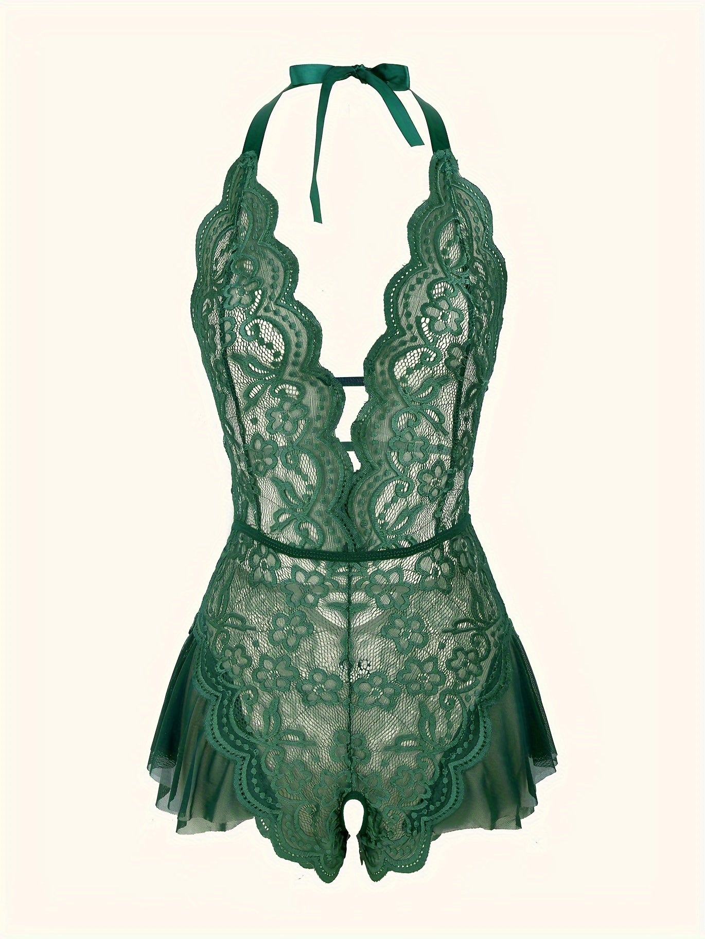 LÉA LACE HALTER BODYSUIT