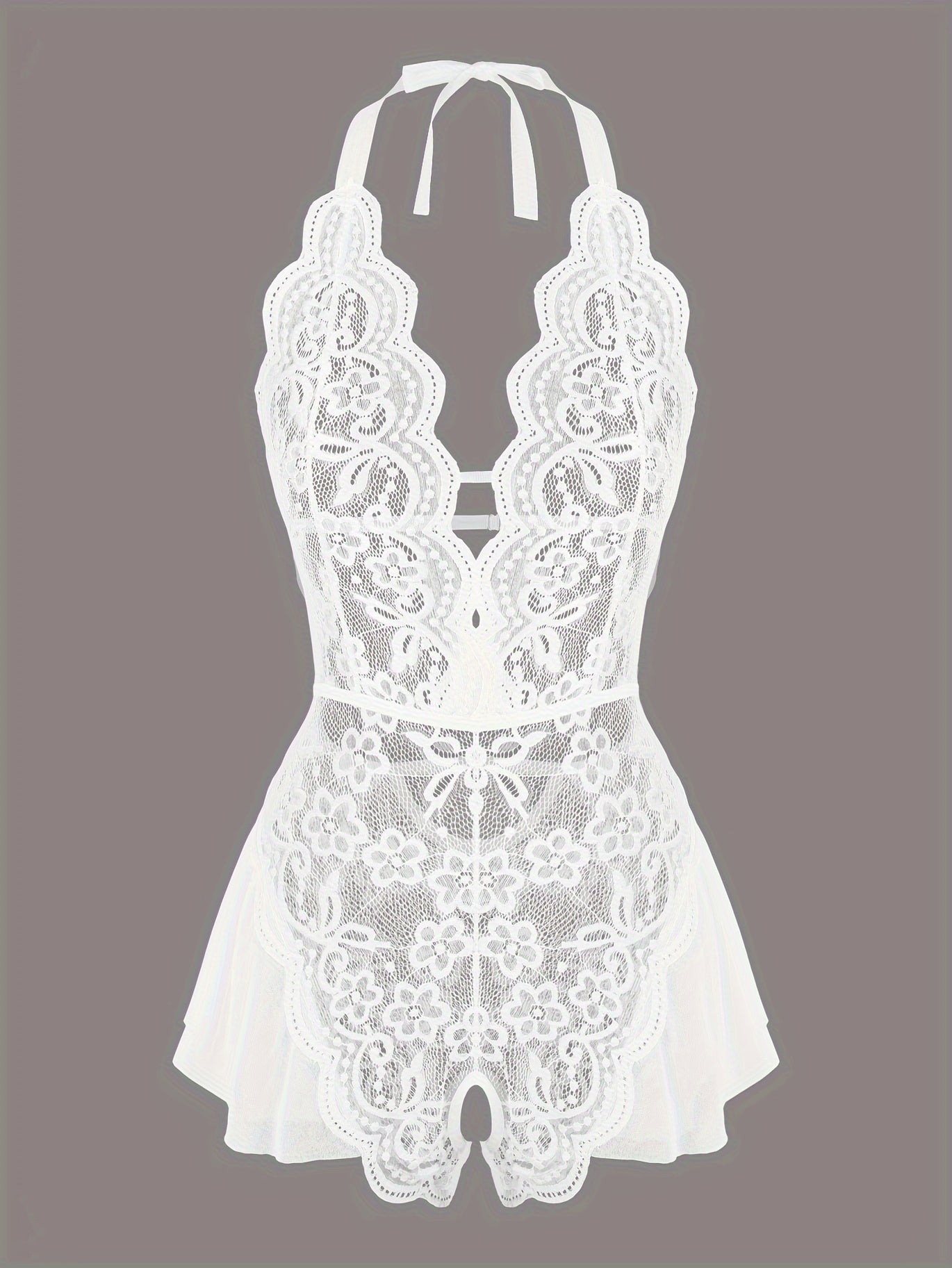 LÉA LACE HALTER BODYSUIT