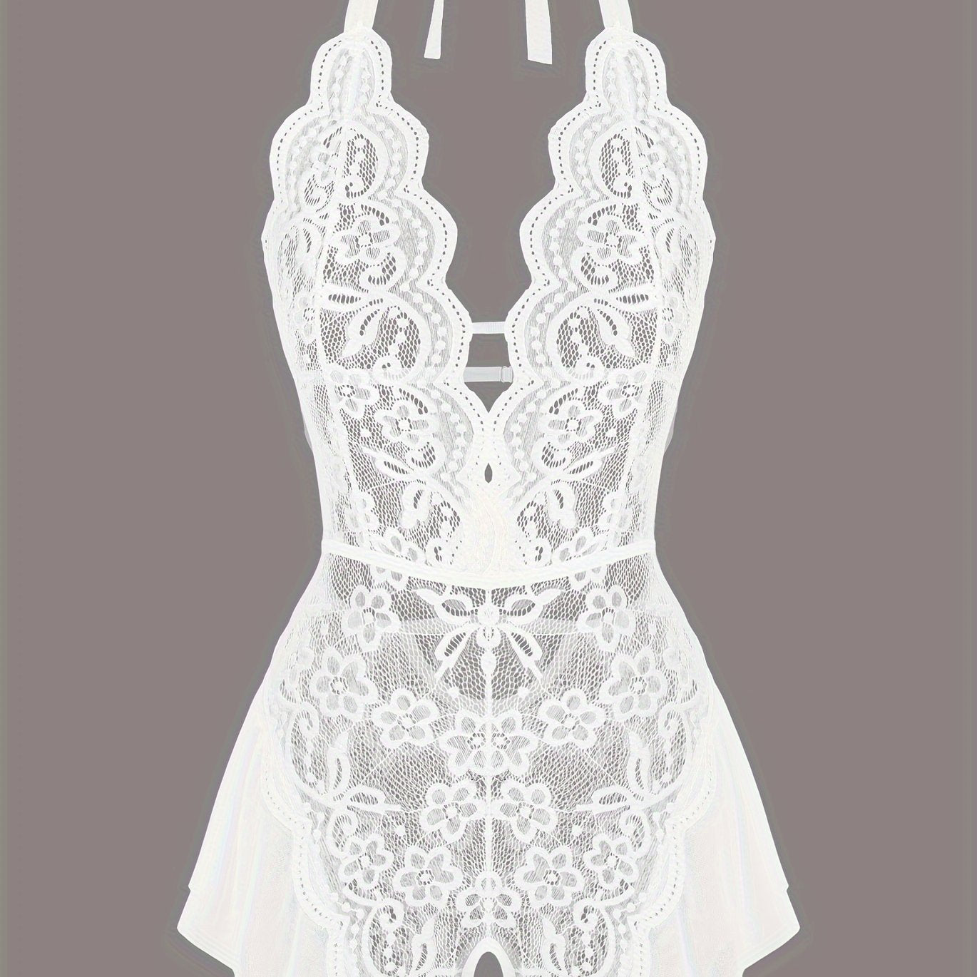 LÉA LACE HALTER BODYSUIT