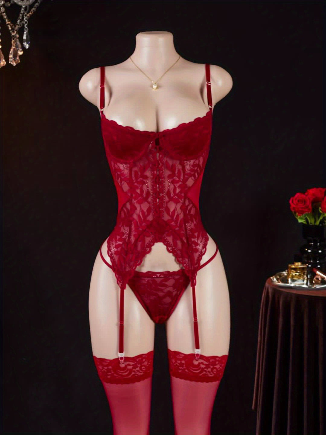 VALENTINA BUSTIER LINGERIE SET