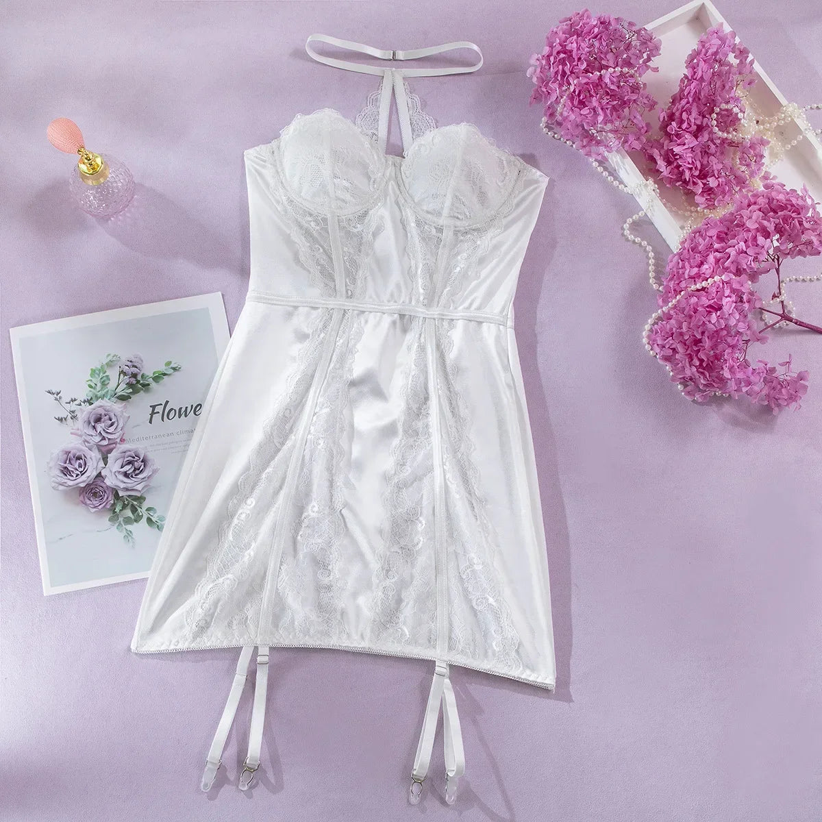 AMARA SATIN LACE SLIP