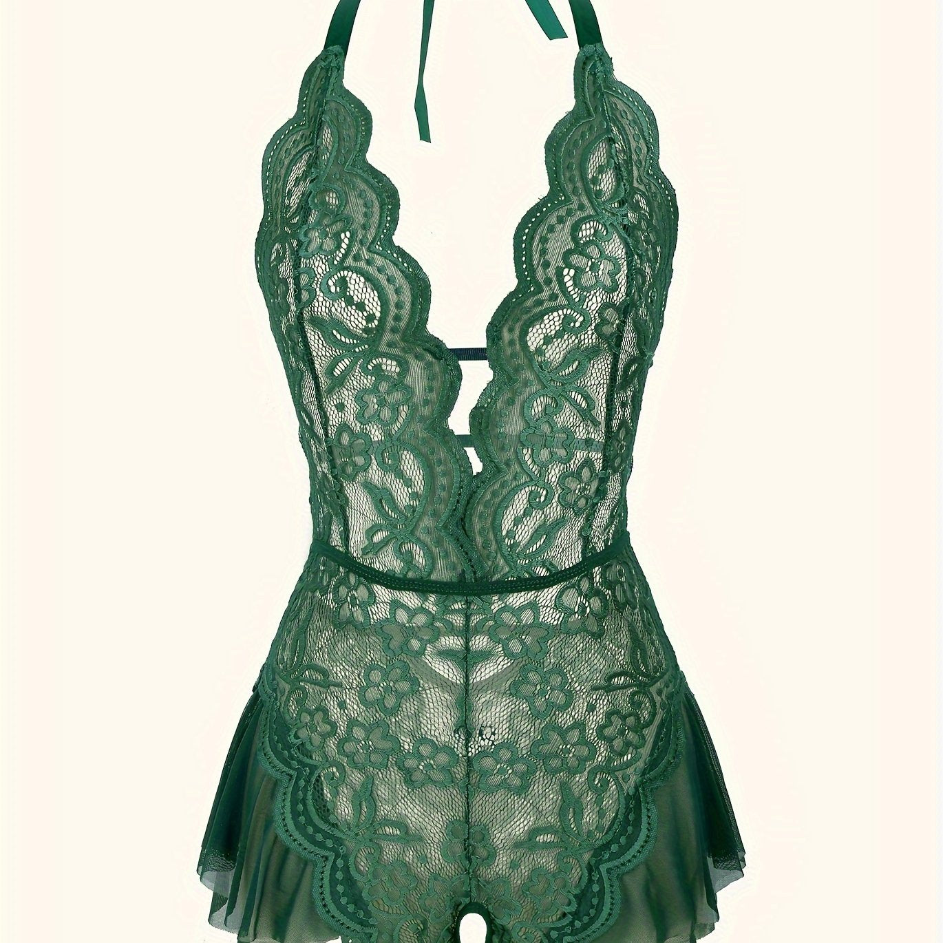 LÉA LACE HALTER BODYSUIT
