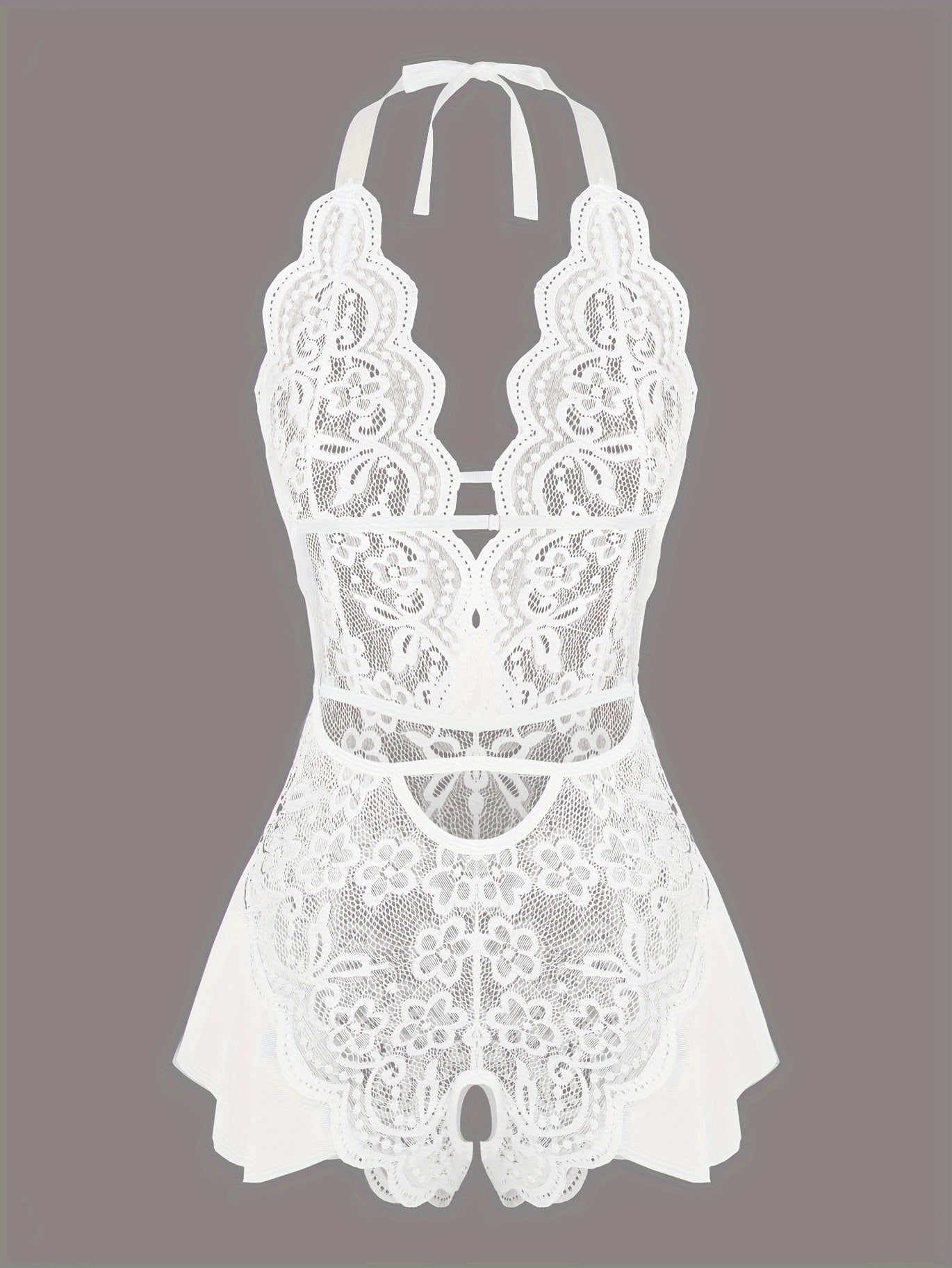 LÉA LACE HALTER BODYSUIT