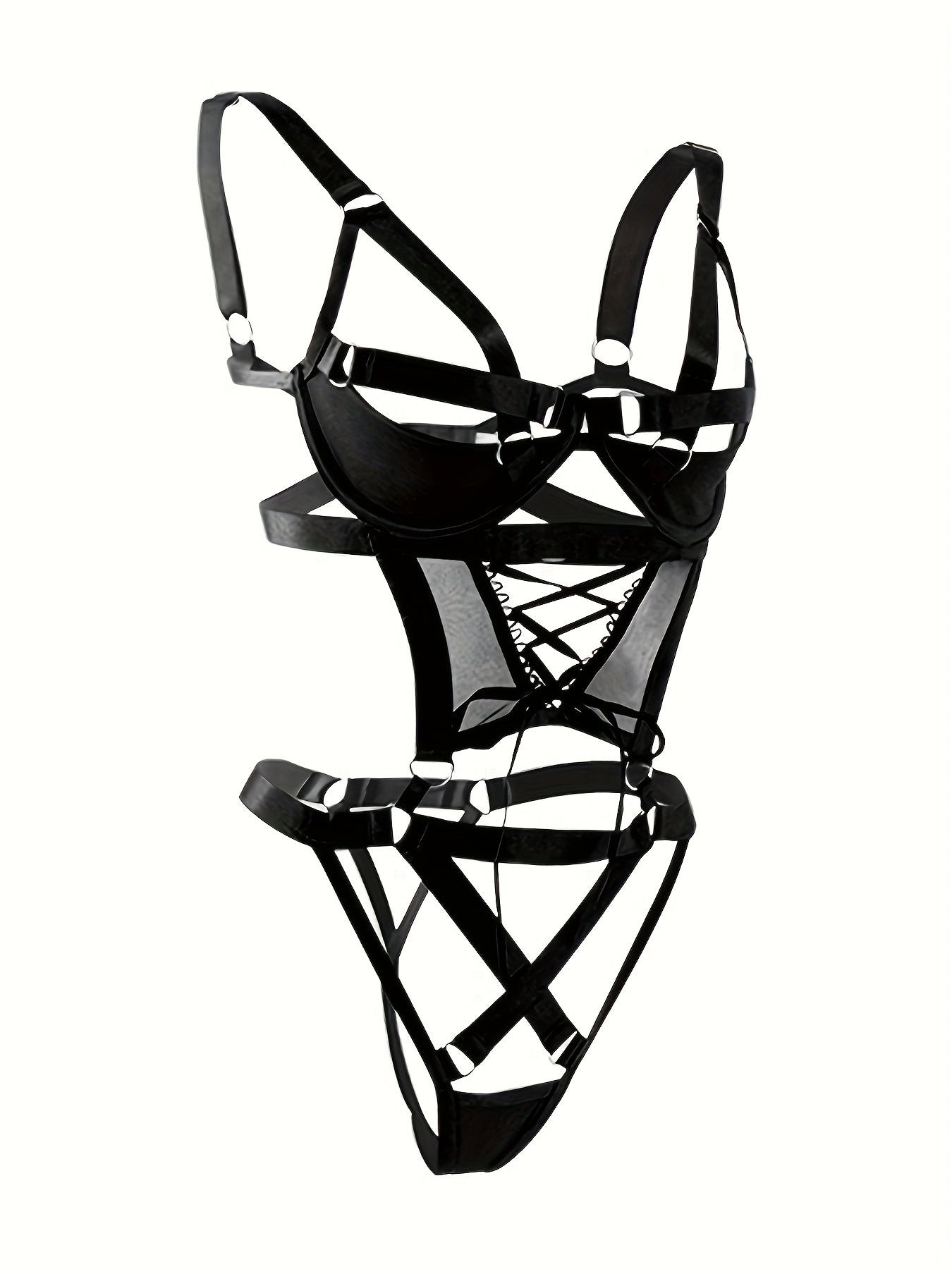 SABINE STRAPPY LACE-UP BODYSUIT